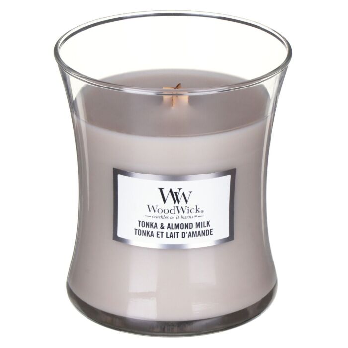 WoodWick - Tonka & Almond Milk - Medium Jar